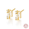 Wholesale S925 Silver Geometric Zircon Earrings