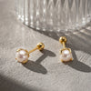 Wholesale S925 Silver Geometric Zirconia Flat Screw Thread Piercing Ear Bone Stud Minimalist Earrings For Women