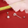 Wholesale S925 Silver Geometric Zirconia Flat Screw Thread Piercing Ear Bone Stud Minimalist Earrings For Women