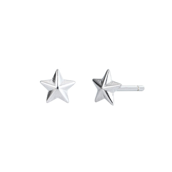 Wholesale S925 Silver Goldplated Fivepointed Starshaped Earring