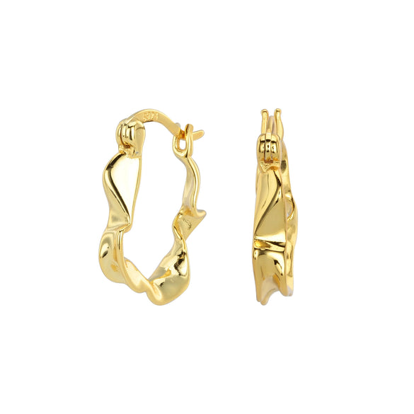 Wholesale S925 Silver Goldplated Wave Pattern White Deer Fashion Niche Women's Earrings