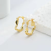 Wholesale S925 Silver Goldplated Wave Pattern White Deer Fashion Niche Women's Earrings