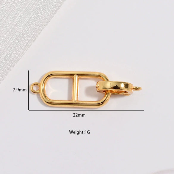 Wholesale S925 Silver Handmade Pig Nose Buckle Pearl Bracelet Necklace Connection Finishing Buckle With Electroplating