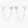 Wholesale S925 Silver Heart Shape Diamond Set Earrings For Women