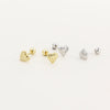 Wholesale S925 Silver Heart Shape Electroplated Earrings For Women