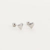 Wholesale S925 Silver Heart Shape Electroplated Earrings For Women