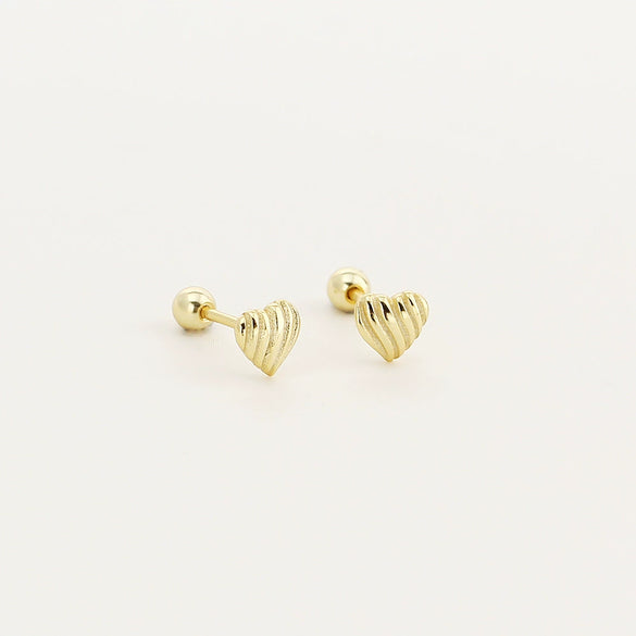 Wholesale S925 Silver Heart Shape Electroplated Earrings For Women