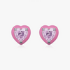 Wholesale S925 Silver Heart Shape Imitation Diamond Cute Women's Earrings