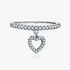 Wholesale S925 Silver Heart Shape Love Pendant Ring For Women With Shiny Diamond Design In Sweet Cool Style