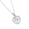 Wholesale S925 Silver Heart Shape Moissanite Pendant Necklace With Ball Chain And Electroplating