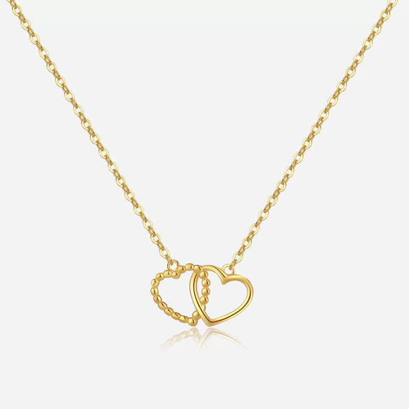Wholesale S925 Silver Heart Shaped Clavicle Necklace With Electroplating In Fashion High End Light Luxury Style