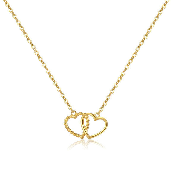Wholesale S925 Silver Heart Shaped Clavicle Necklace With Electroplating In Fashion High End Light Luxury Style