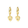 Wholesale S925 Silver Heart Shaped Geometric Earrings For Women