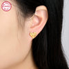 Wholesale S925 Silver Heartshaped Retro Literary Light Luxury Earrings