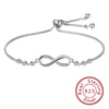 Wholesale S925 Silver Infinite Love Telescopic Bracelet With Styling Letters Numbers Text Micropaved