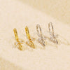 Wholesale S925 Silver Ins Bow Diamond Earrings With Electroplating For Women