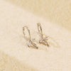 Wholesale S925 Silver Ins Bow Diamond Earrings With Electroplating For Women