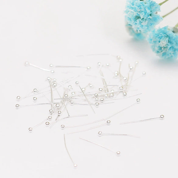 Wholesale S925 Silver Jewelry Accessories With Round Head Needle And Beaded Design Electroplated