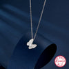 Wholesale S925 Silver Jewelry Set With Retro Elegant Blue Butterfly Pattern Inlaid With Zircon Stud Earrings Ring And Necklace For Women