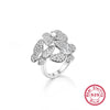 Wholesale S925 Silver Jewelry Set With Retro Elegant Blue Butterfly Pattern Inlaid With Zircon Stud Earrings Ring And Necklace For Women