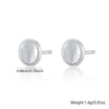 Wholesale S925 Silver Jewelry Set With Round Earrings Stud Earrings And Bracelet Inlaid With Natural Mother Of Pearl In Marine Life Pattern