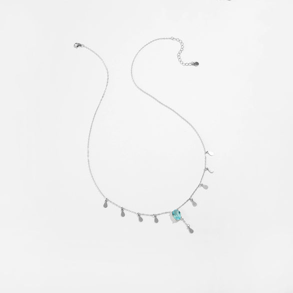 Wholesale S925 Silver Light Luxury Geometric Necklace For Women With Electroplating Treatment