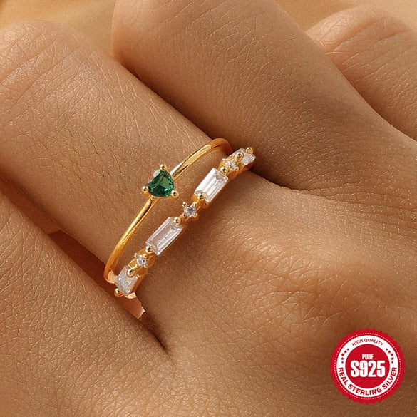 Wholesale S925 Silver Love Flower Zircon Oil Drop Ring For Women Niche Design With Inlaid Zircon Geometry Styling Opening Adjustable