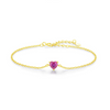 Wholesale S925 Silver Love Red Diamond Heart Shaped Bracelet For Women
