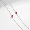 Wholesale S925 Silver Love Red Diamond Heart Shaped Bracelet For Women