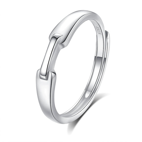 Wholesale S925 Silver Lovers Open Ring With Diamond And Heart Pattern For Men And Women