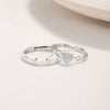 Wholesale S925 Silver Lovers Open Ring With Diamond And Heart Pattern For Men And Women