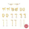 Wholesale S925 Silver Microinlaid Zircon Hemp Pattern Hollow Bow Earrings With Geometric Design