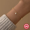 Wholesale S925 Silver Minimalist Star Five Pointed Star Multi Pendant Multi Layer Overlapping Women's Bracelet Jewelry With Electroplating