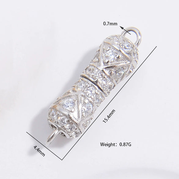 Wholesale S925 Silver Minimalist Zirconia And Diamond Rotary Screw Universal Buckle Diy Handmade Bracelet Necklace