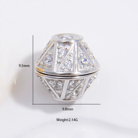 Wholesale S925 Silver Minimalist Zirconia And Diamond Rotary Screw Universal Buckle Diy Handmade Bracelet Necklace