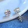 Wholesale S925 Silver Moissanite Ear Studs Classic Sixclaw Platinum Electroplated Geometric Natural Eight Stars And Eight Arrows Earrings Unisex