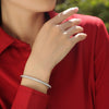 Wholesale S925 Silver Moissanite Fashion Geometric Electroplated Bracelet