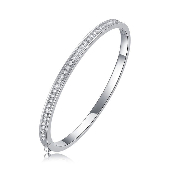 Wholesale S925 Silver Moissanite Fashion Geometric Electroplated Bracelet