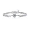 Wholesale S925 Silver Moissanite Geometric Flower Inlaid Women's Fashion Bracelet