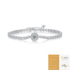 Wholesale S925 Silver Moissanite Geometric Flower Inlaid Women's Fashion Bracelet