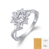 Wholesale S925 Silver Moissanite Geometric Ring Set With Diamonds For Women