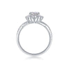 Wholesale S925 Silver Moissanite Geometric Ring Set With Diamonds For Women