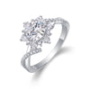 Wholesale S925 Silver Moissanite Geometric Ring Set With Diamonds For Women