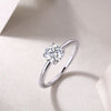 Wholesale S925 Silver Moissanite Inlaid Geometric Love Ring For Women