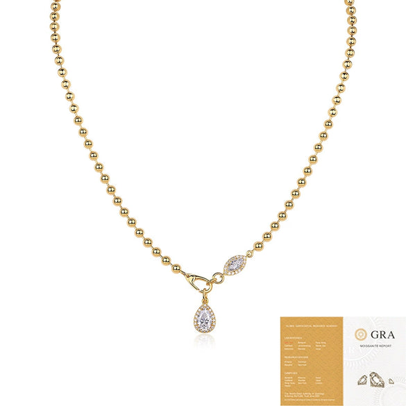 Wholesale S925 Silver Moissanite Pendant Necklace For Women Trendy Accessory With Chain