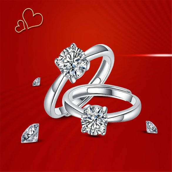 Wholesale S925 Silver Moissanite Ring With Straight Arm And Simple Four Claw Design Geometric Style Electroplated For Women