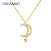Wholesale S925 Silver Moon Joker Meniscus Star Clavicle Necklace For Women With Electroplating Treatment