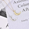 Wholesale S925 Silver Moon Pendant Clavicle Necklace With Electroplating
