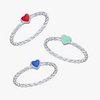 Wholesale S925 Silver Multicolor Enamel Heartshaped Ring For Women