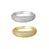 Wholesale S925 Silver Multirow Full Diamond Ring With Crown Pattern Electroplated Hiphop Stylish For Men And Women